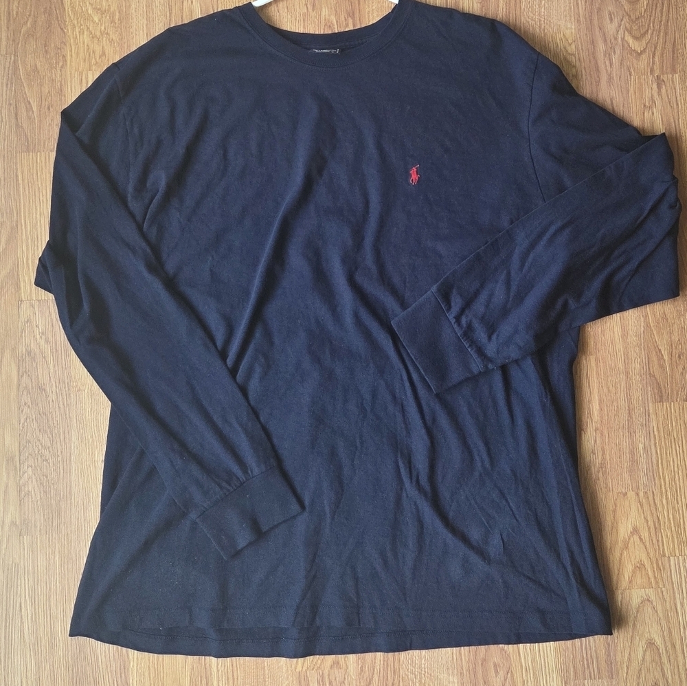 Polo Ralph Lauren Men's Navy Shirt XL Vintage Long Sleeves 100% Cotton